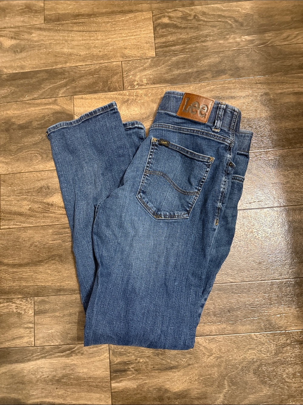 Lee Men's Medium Blue Straight-Leg Jeans